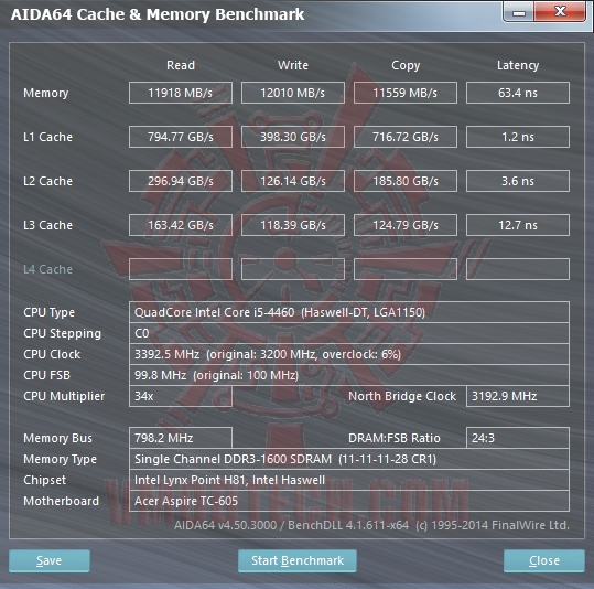aida64 01 ACER Aspire TC 605 Desktop computer Review