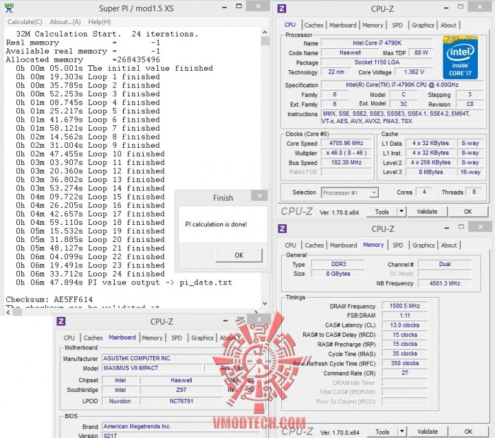 superpi32 720x637 ASUS MAXIMUS VII IMPACT Motherboard Review