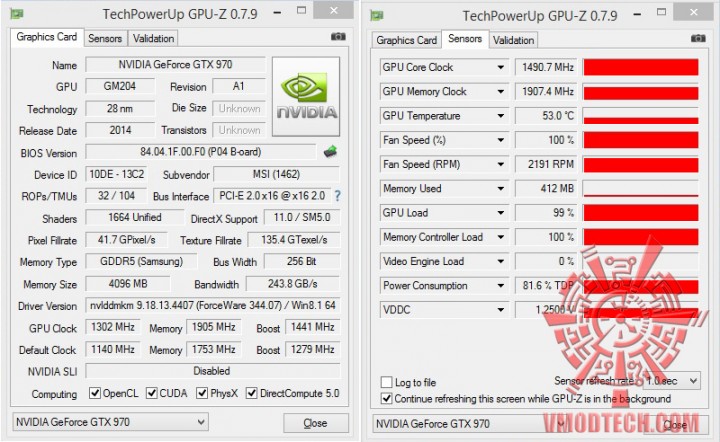gpuz oc 720x442 MSI GeForce GTX 970 GAMING 4G Review