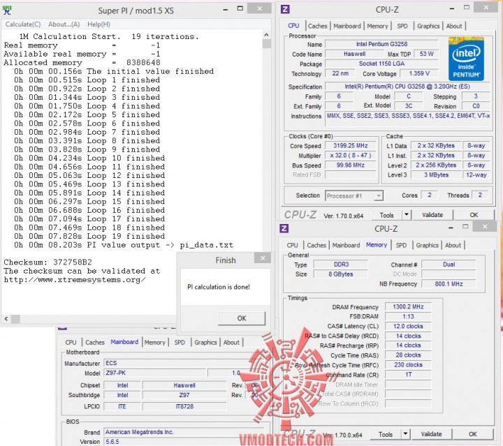 superpi1mb 720x639 ECS Z97 PK Motherboard Review 