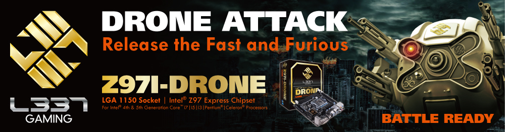 drone-attack drone attack DRONE Attack! L337 Gaming Z97I DRONE เผยโฉมแล้ว ECS เปิดตัว Z97I DRONE Gaming Motherboard เพื่อร่วมทัพ L337 Gaming Squad