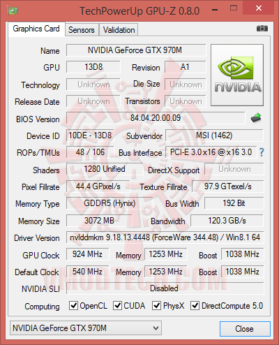 cpu z 07 MSI GS70 2QE Stealth Pro Red Edition (GeForce GTX 970M) Gaming Notebook Review