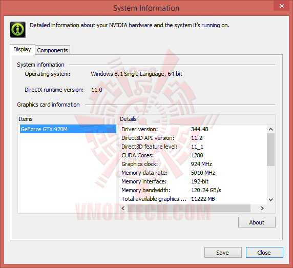 nvidiainfo 01 MSI GS70 2QE Stealth Pro Red Edition (GeForce GTX 970M) Gaming Notebook Review