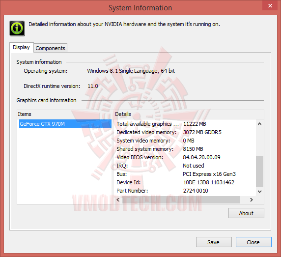 nvidiainfo 02 MSI GS70 2QE Stealth Pro Red Edition (GeForce GTX 970M) Gaming Notebook Review