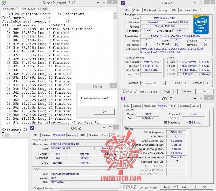 superpi32 720x637 ASUS B85 PRO GAMER