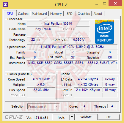 cpu z 01 Acer Aspire E14 E5 411 P3CL Notebook Review