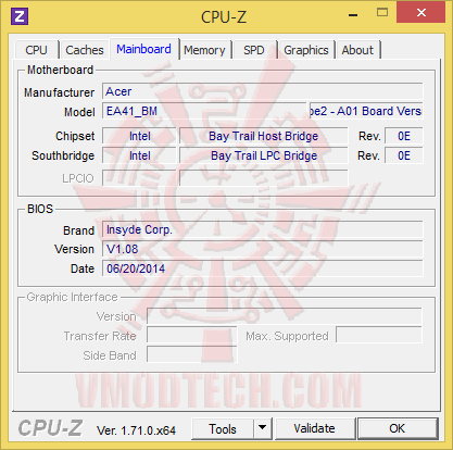 cpu z 03 Acer Aspire E14 E5 411 P3CL Notebook Review