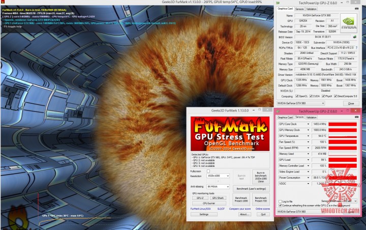 furmark oc 720x452 Inno3D iChill Geforce GTX 980 4GB Ultra