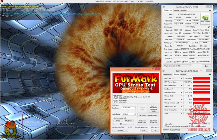furmark1 720x463 ZOTAC GeForce GTX 980 AMP! Omega Edition