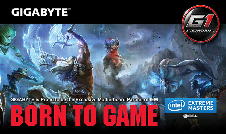 01 01 GIGABYTE ร่วมเป็นผู้สนับสนุนหลักในงาน IEM การแข่งขันในรอบคัดเลือกที่ไต้หวัน และรอบชิงชนะเลิศที่โปแลนด์ ร่วมตัดสินชัยชนะด้วยเมนบอร์ด GIGABYTE Z97X Gaming 5