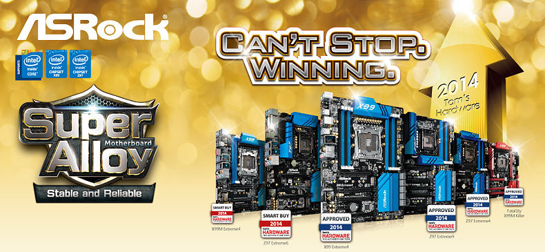เมนบอร์ด ASRock 9 series  คว้ารางวัลหลายรายการจาก Tom's Hardware