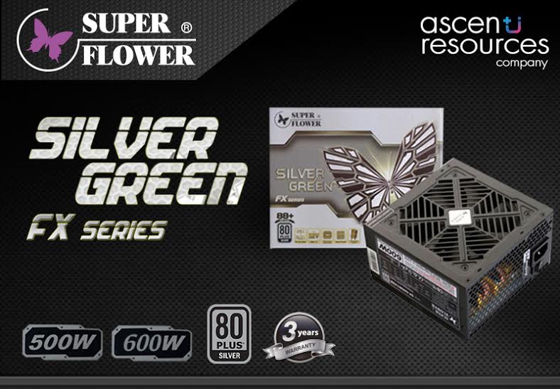 pr-sf-silver-green-fx pr sf silver green fx Super Flower Silver Green FX Series จ่ายไฟนิ่ง การันตีคุณภาพด้วย 80 Plus Silver แต่ราคาระดับ Bronze !!
