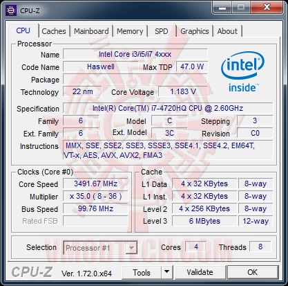 cpuz 01 MSI WT72 2OM   Mobile Workstation Review