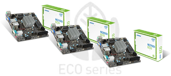 braswell models MSI เปิดตัว 3 มาเธอร์บอร์ด ECO ที่รองรับการทำงานของ Braswell