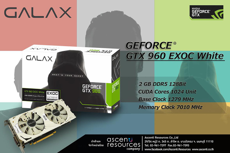 unnamed1 unnamed1 Ascenti Resources สุดยอดกราฟิกการ์ดระดับพรีเมี่ยม “NVIDIA” Series 900 “GALAX GTX960 EXOC White” แรงคุ้มค่าราคาสุดประหยัด!!