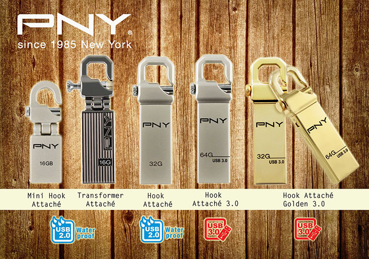 012 012 PNY โชว์ความหลากหลายของแฟลชไดร์ฟตระกูล Hook Series แบบครบทีม !
