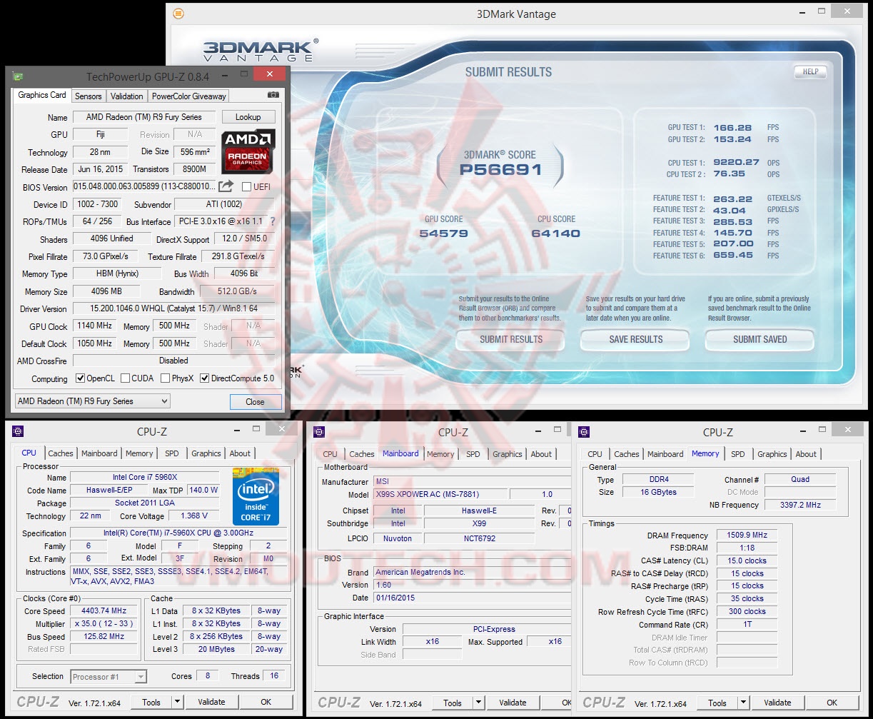 vantage oc PowerColor RADEON R9 FURY X 4GB HBM 4096 bit Review