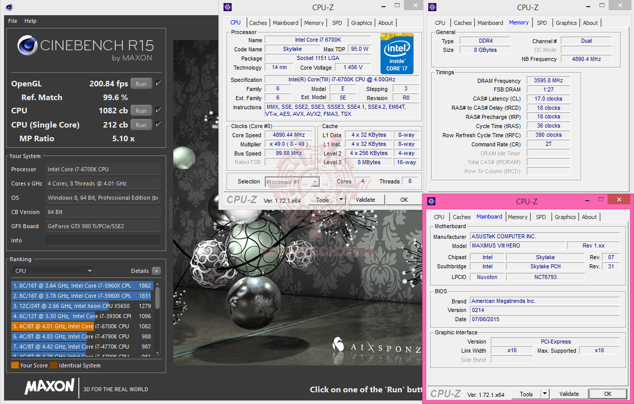 c15-1 c15 1 ASUS ROG MAXIMUS VIII HERO Z170 Motherboard with Intel Core i7 6700K SKYLAKE