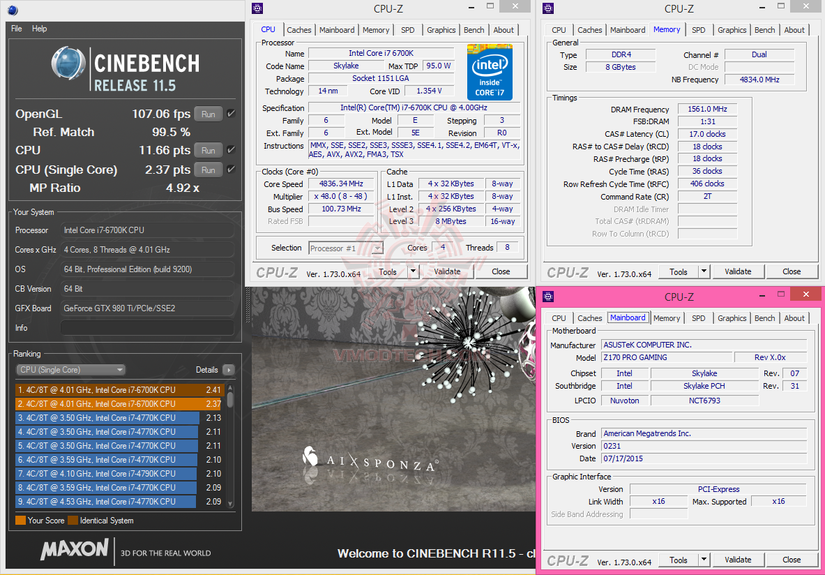 c115 c115 ASUS Z170 PRO GAMING Motherboard Review