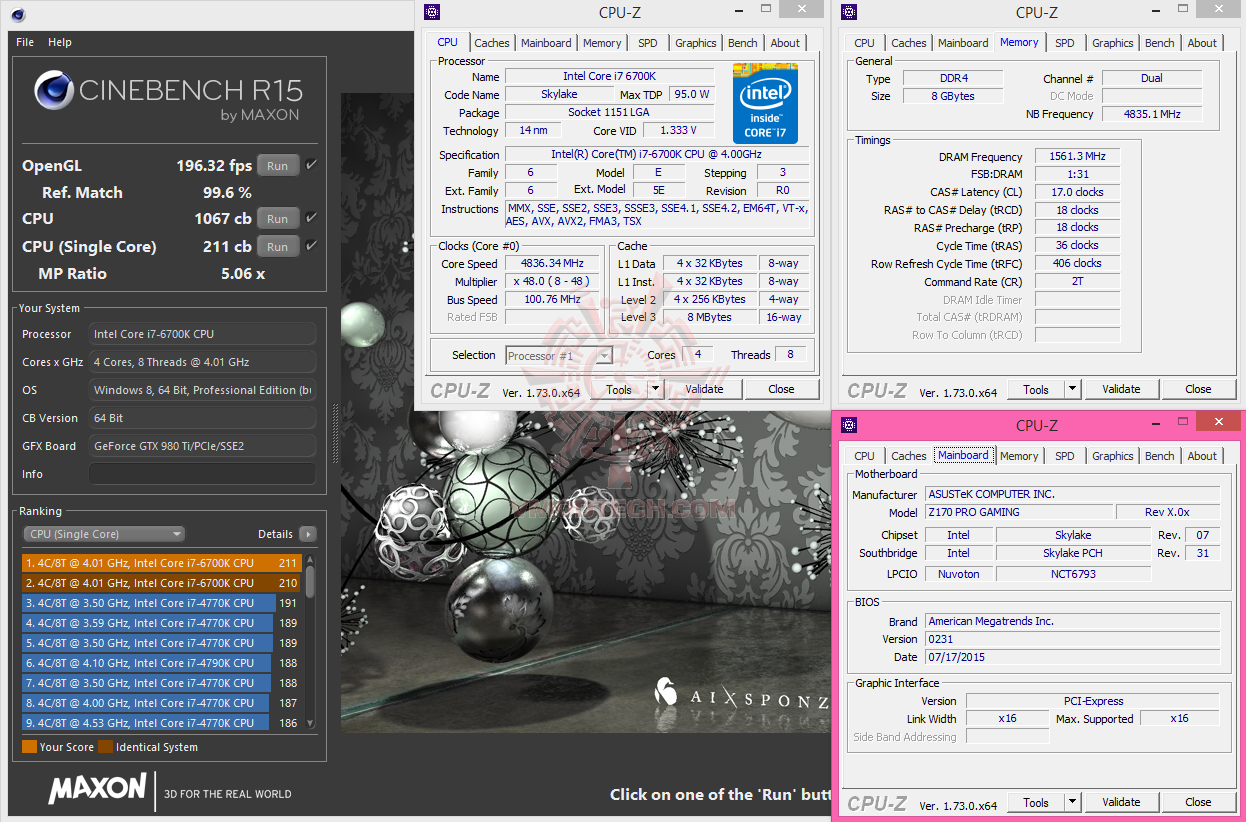 c15 c15 ASUS Z170 PRO GAMING Motherboard Review