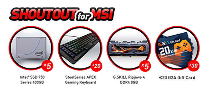 02 02 เตรียมตัวพบกับการเปิดตัวแคมเปญ MSI ออนไลน์ ขอเชิญผู้ใช้งานมาเธอร์บอร์ด MSI Z170 ส่งรีวิวเพื่อมีสิทธิลุ้นรับของรางวัลพิเศษสุดมูลค่ามากกว่า 5,000 เหรียญสหรัฐ