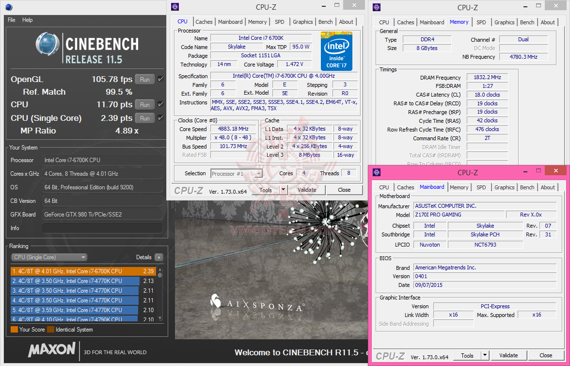 c115 c115 ASUS Z170I PRO GAMING Motherboard Review