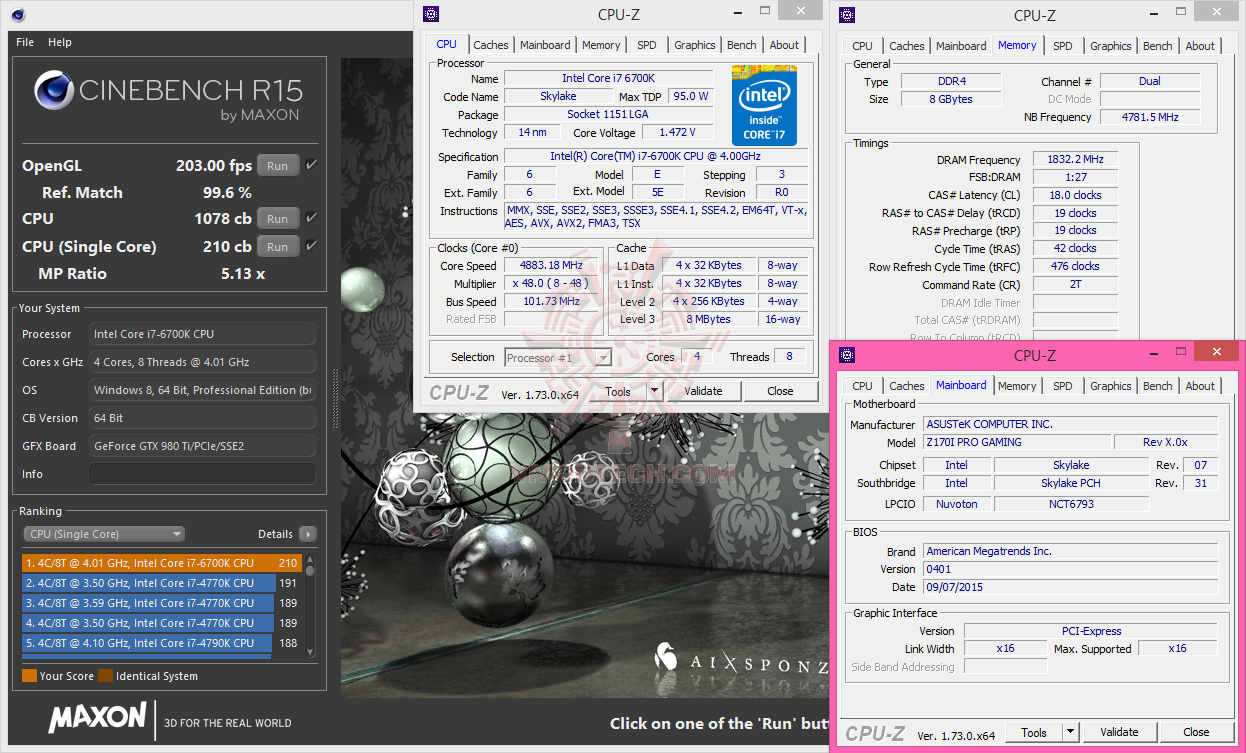 c15 c15 ASUS Z170I PRO GAMING Motherboard Review
