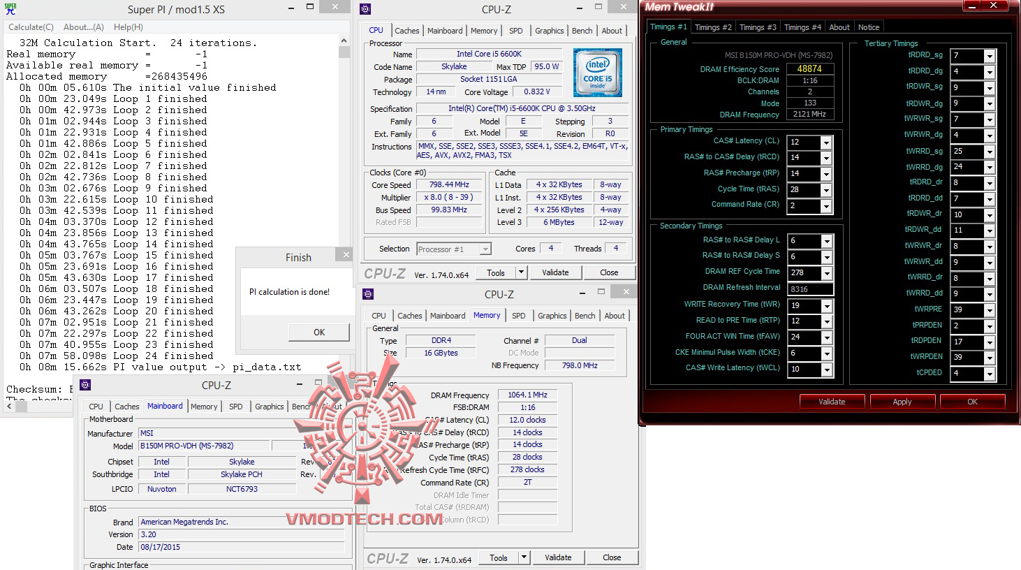 superpi-32 superpi 32 MSI B150M PRO VDH