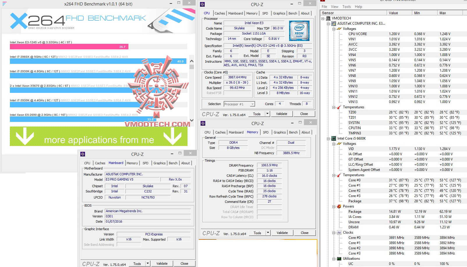 x264-2 x264 2 ASUS E3 PRO GAMING V5 Review