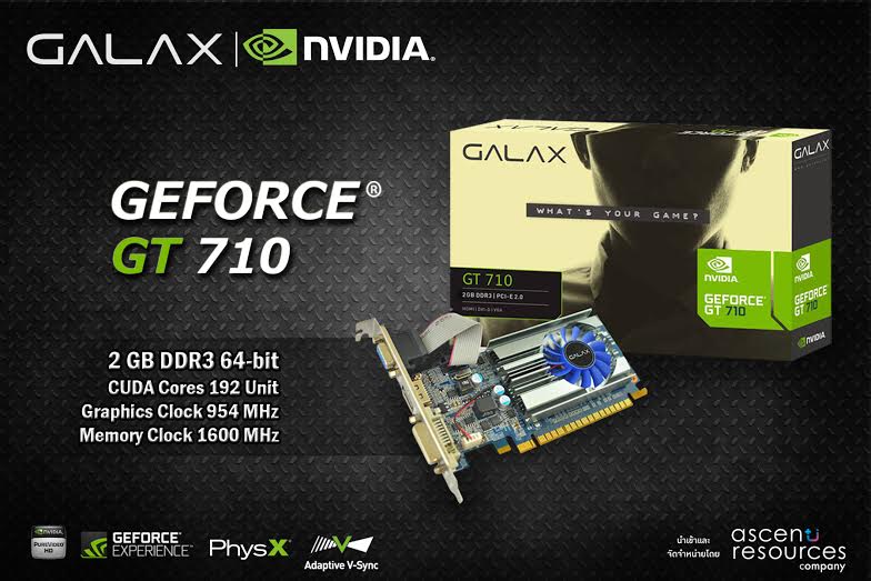 pr-galax-gt-710 pr galax gt 710 GALAX GEFORCE GT 710 น้องเล็กจากค่าย NVIDIA จัดเต็มทุก Technologies และ Features