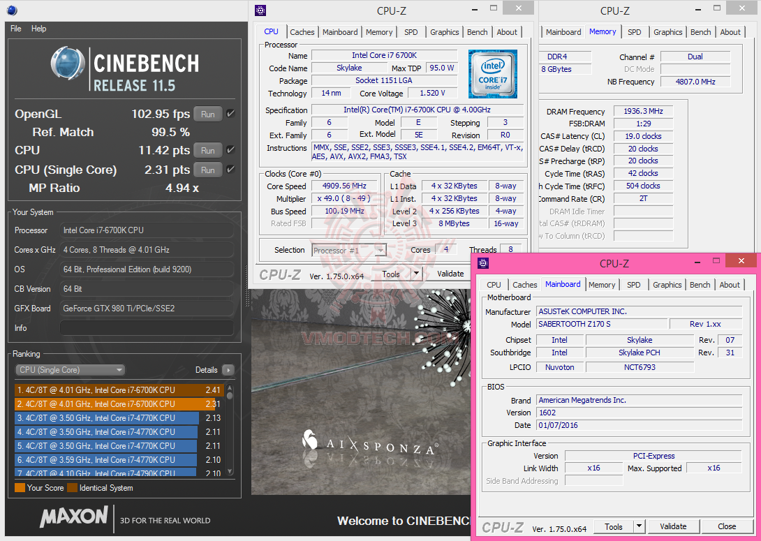 c115 c115 ASUS TUF SABERTOOTH Z170 S Motherboard Review