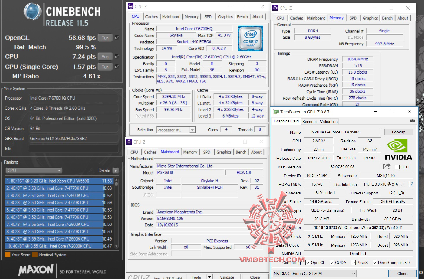 cine11 cine11 MSI PX60 6QD Notebook Review