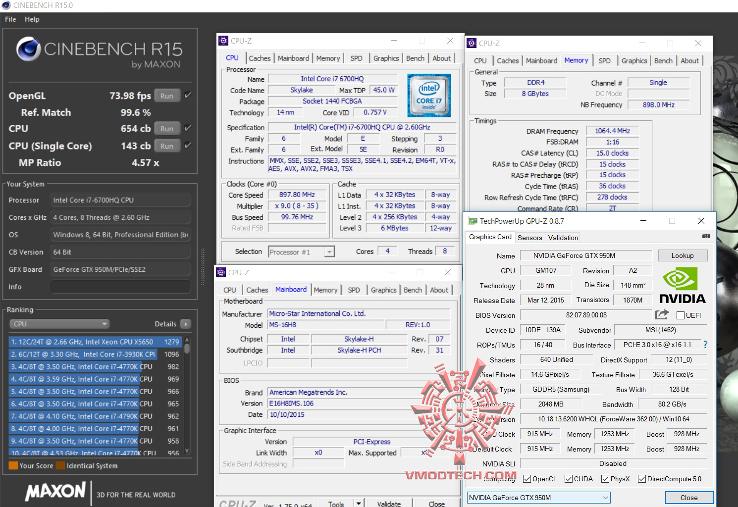 cine15 cine15 MSI PX60 6QD Notebook Review