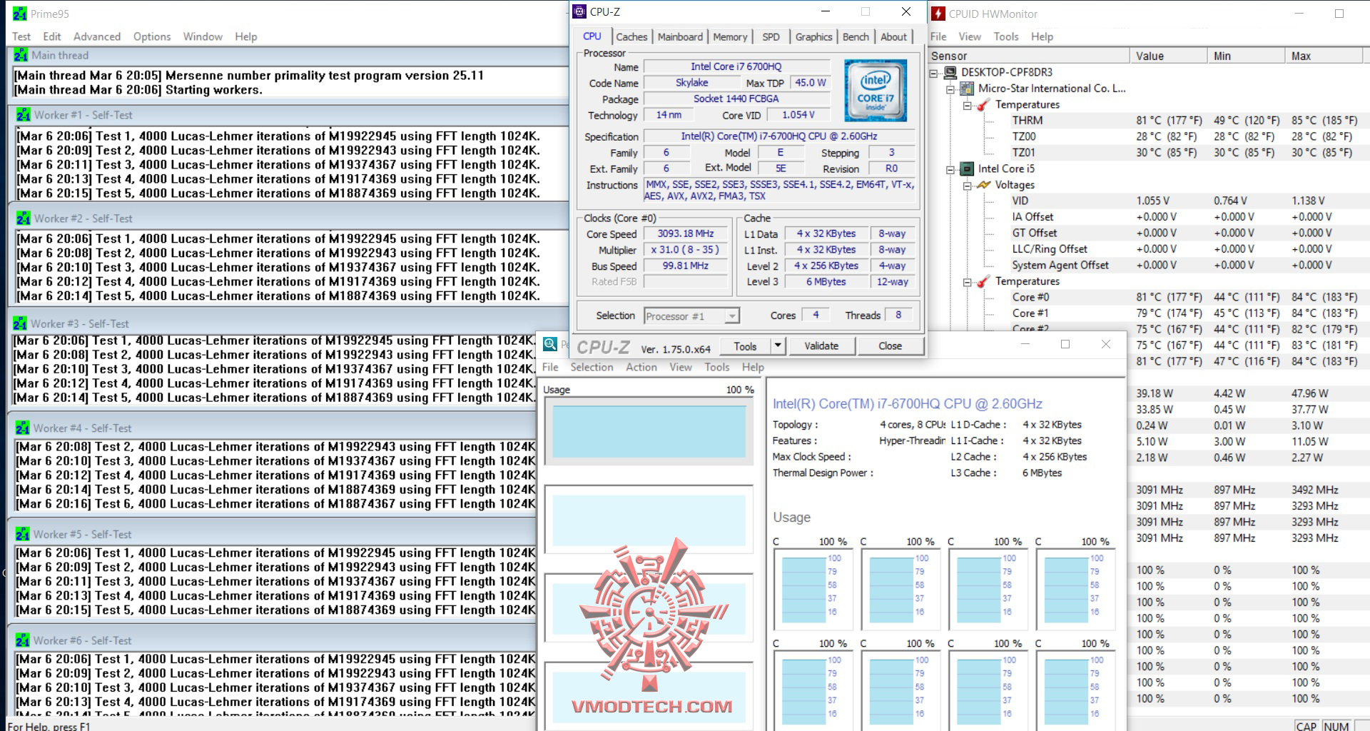 prime95 prime95 MSI PX60 6QD Notebook Review
