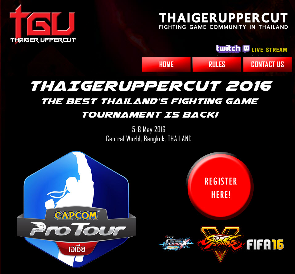 tgu-2016 tgu 2016 ThaigerUppecut ร่วมกับ Acer Predator Gaming เชิญร่วมงาน ThaigerUppercut 2016 ที่ Central World ในวันที่ 5 8 พ.ค. 2016 นี้