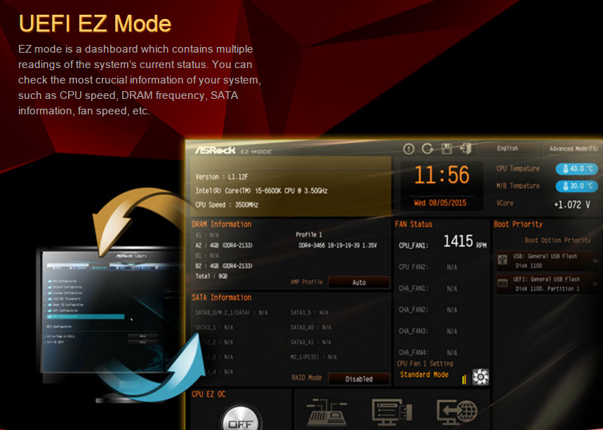 asrock-z170m-pro4-uefi-easy-mode asrock z170m pro4 uefi easy mode ASRock Z170M Pro4 เมนบอร์ดกระทัดรัด เทคโนโลยีจัดเต็ม เพื่อนักโอเวอร์คล็อก