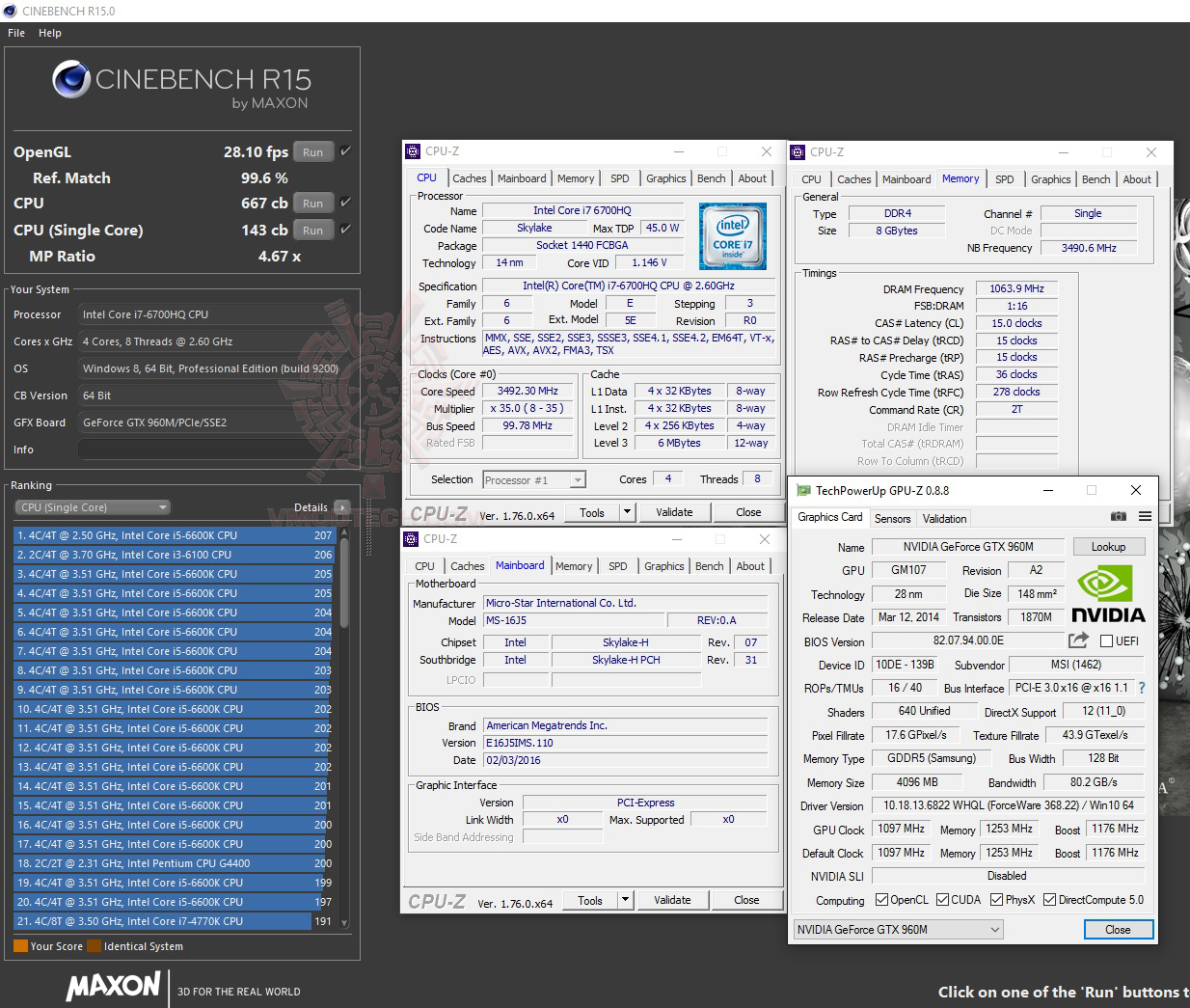 cine151 MSI GP62 6QF Leopard Pro Review