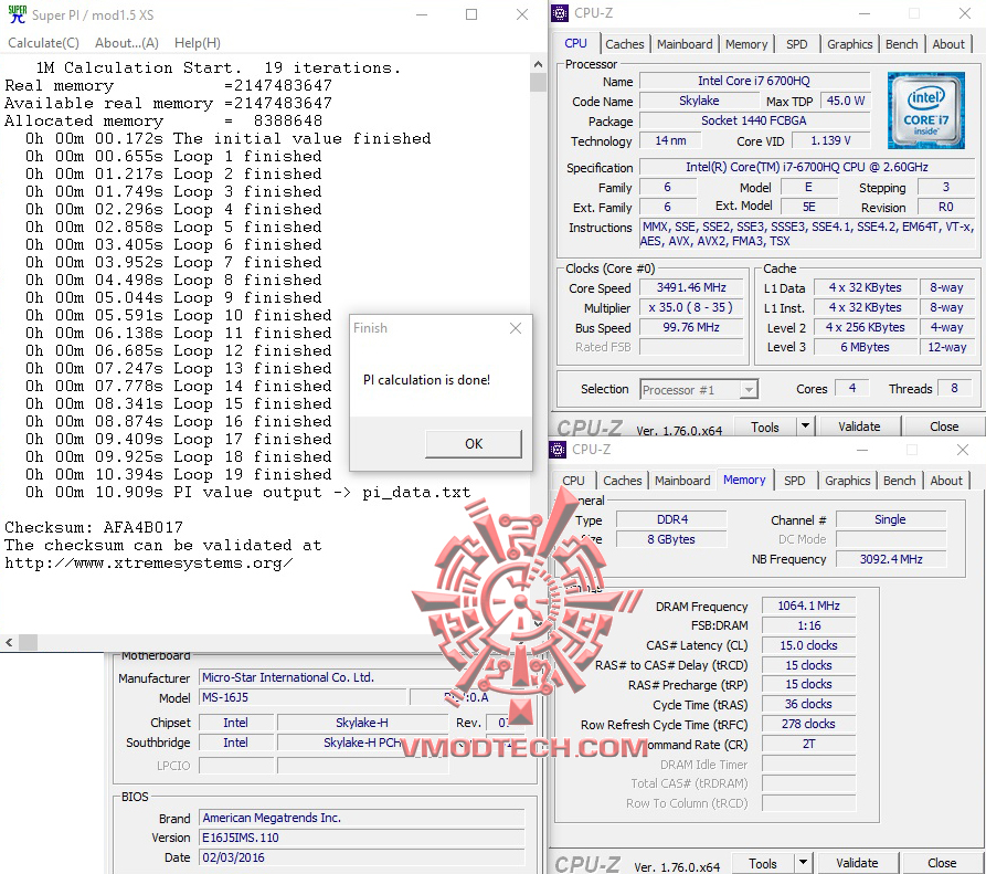 superpi 1mb MSI GP62 6QF Leopard Pro Review