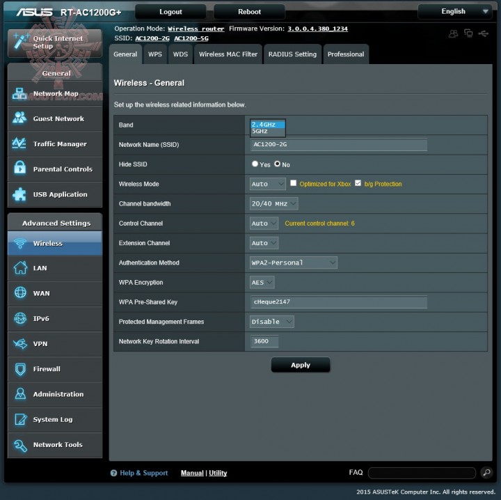 7 7 720x718 ASUS RT AC1200G+ Dual Band Wireless AC1200 Review