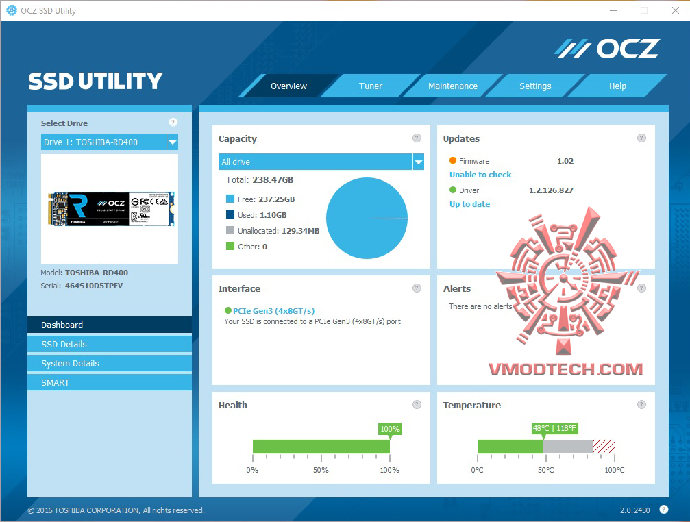 ocz info p Toshiba OCZ RD400 PCIe NVME SSD 256GB Review 