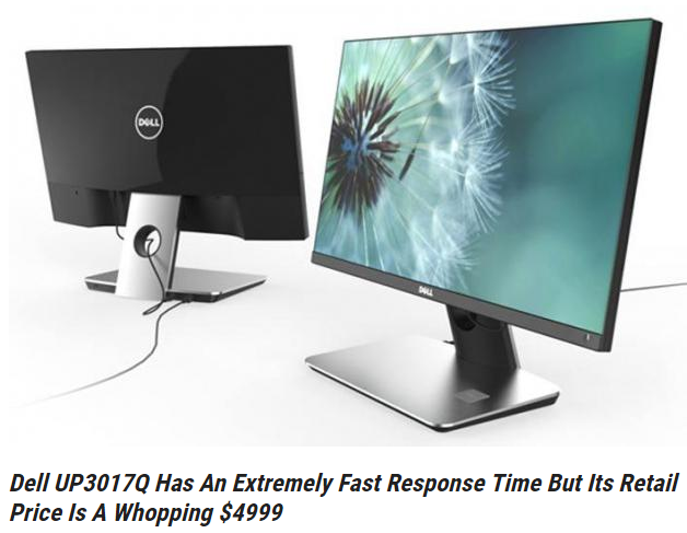 dell dell เกมเมอร์ตัวจริงไม่ควรพลาด Dell UP3017Q 30 inch OLED 4K UHD Monitor 0.1ms สเป็คในฝันกับราคาเพียงแค่เกือบๆ 1.8 แสนบาท อิอิกำ