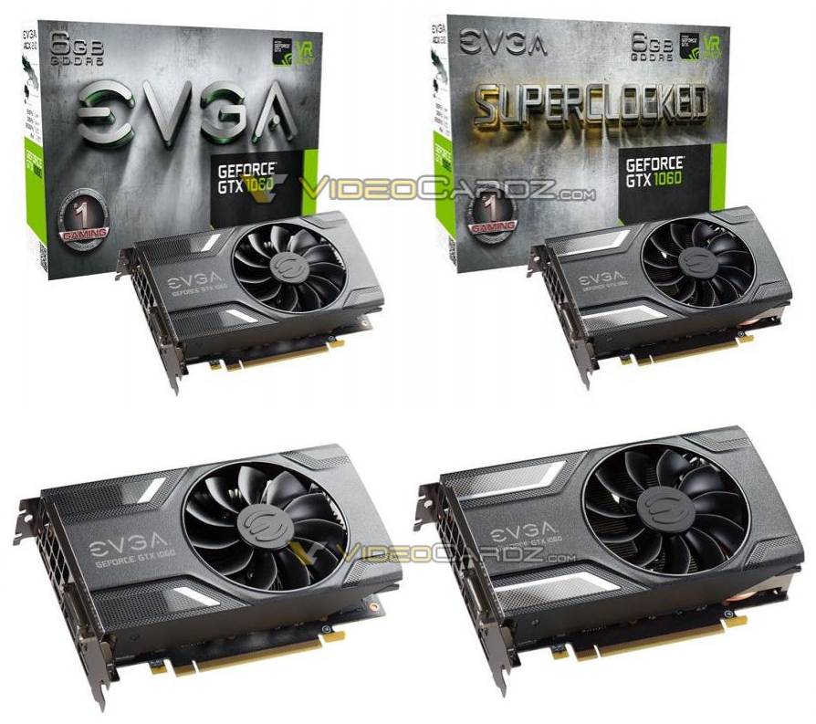ภาพหลุดหน้าตาของกราฟฟิคการ์ด EVGA GeForce GTX 1060 6GB  2รุ่น จะเป็นแบบการ์ดสั้นสำหรับ Mini-ITX