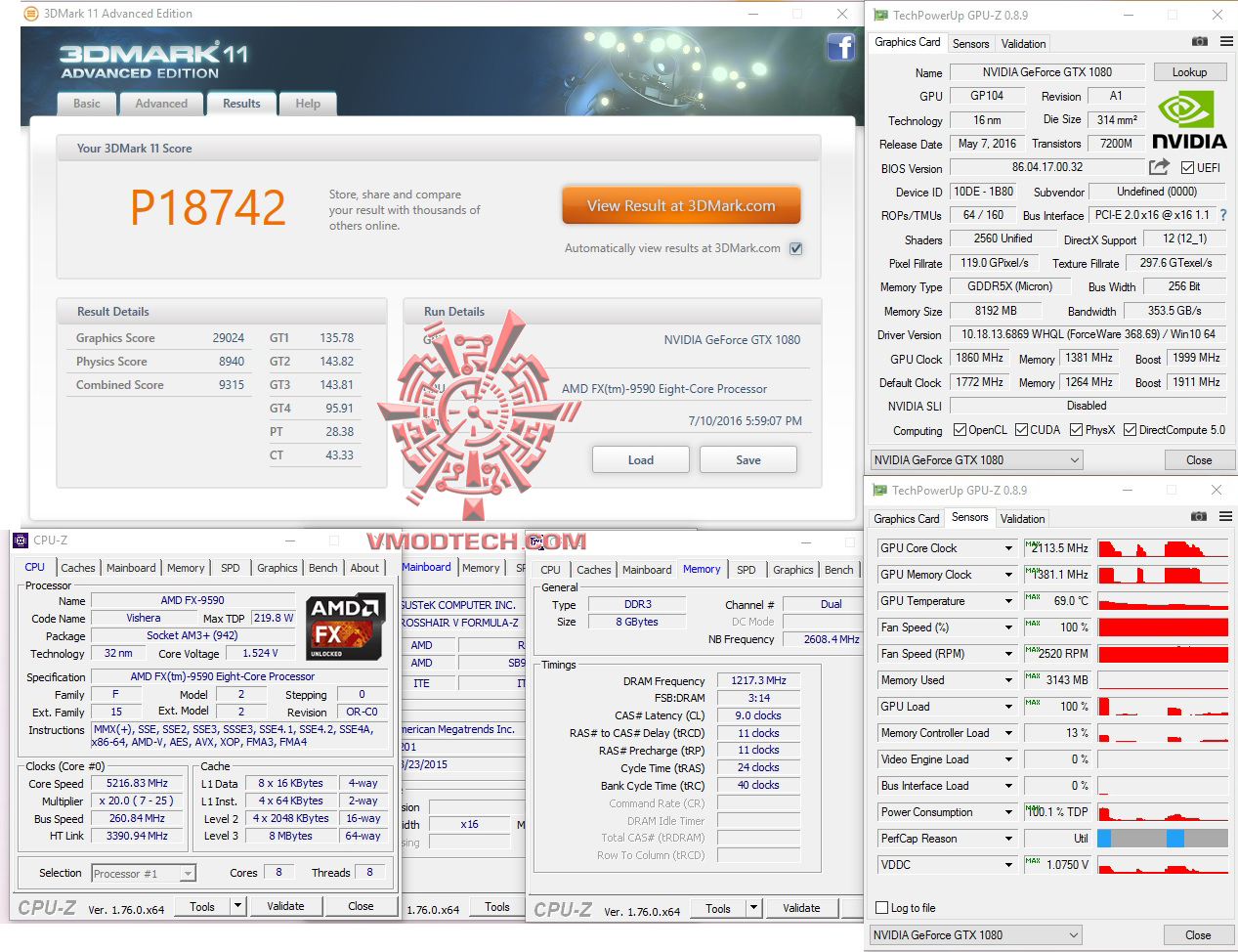 11 oc MSI GeForce GTX 1080 GAMING Z 8G Review