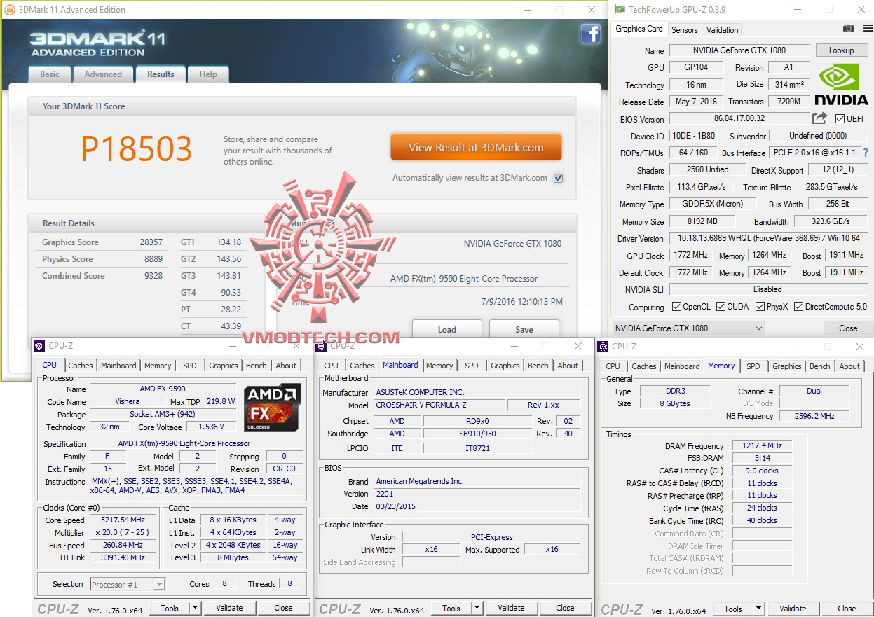 11 MSI GeForce GTX 1080 GAMING Z 8G Review