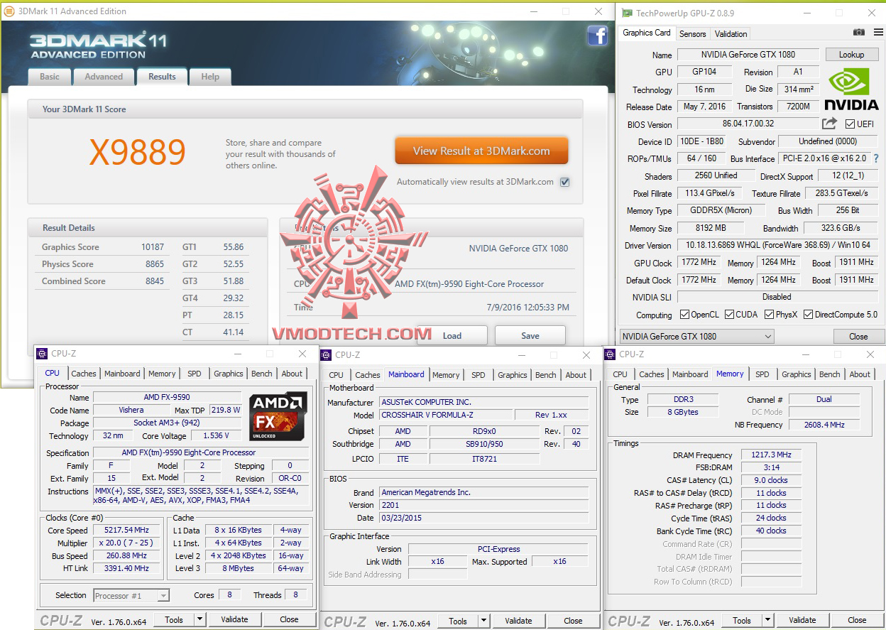 11x MSI GeForce GTX 1080 GAMING Z 8G Review