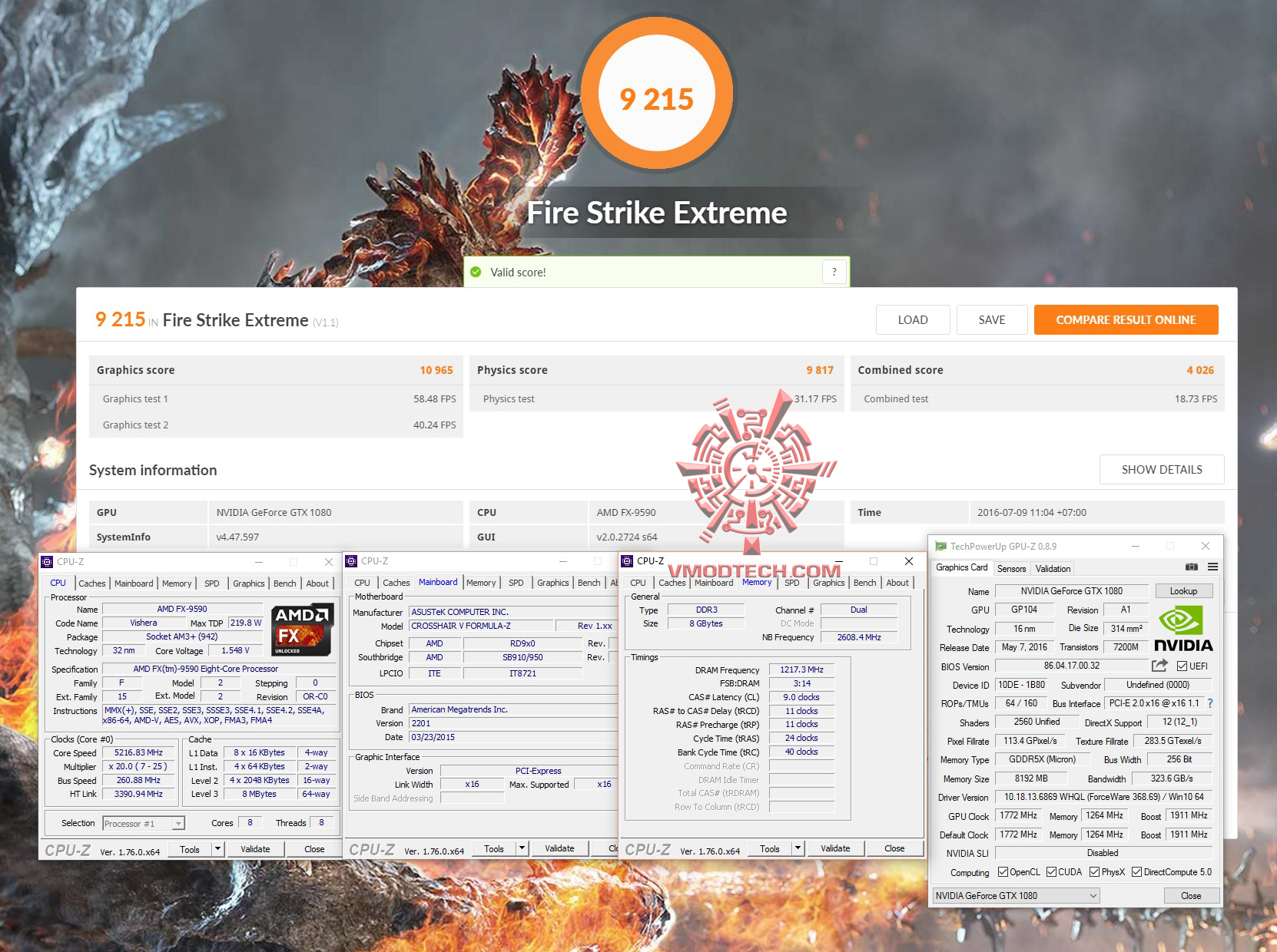 fire ex MSI GeForce GTX 1080 GAMING Z 8G Review