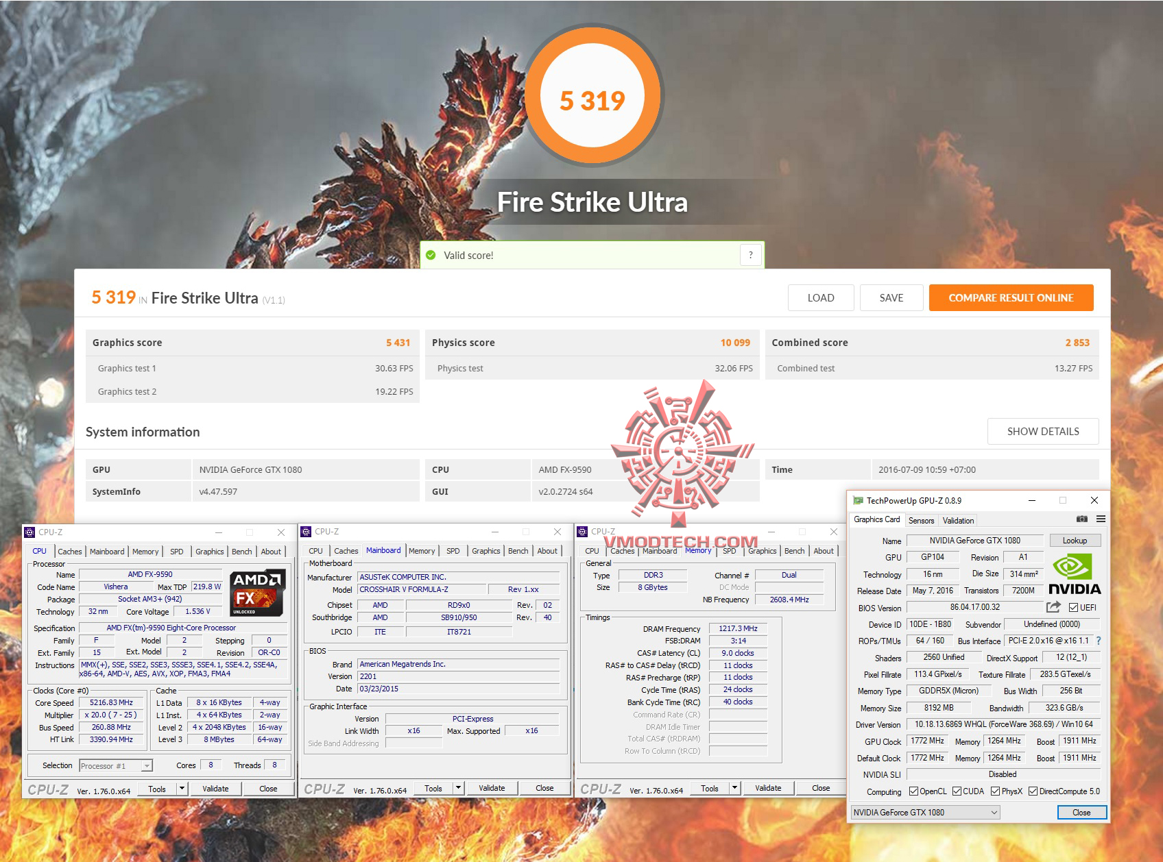 fire u MSI GeForce GTX 1080 GAMING Z 8G Review