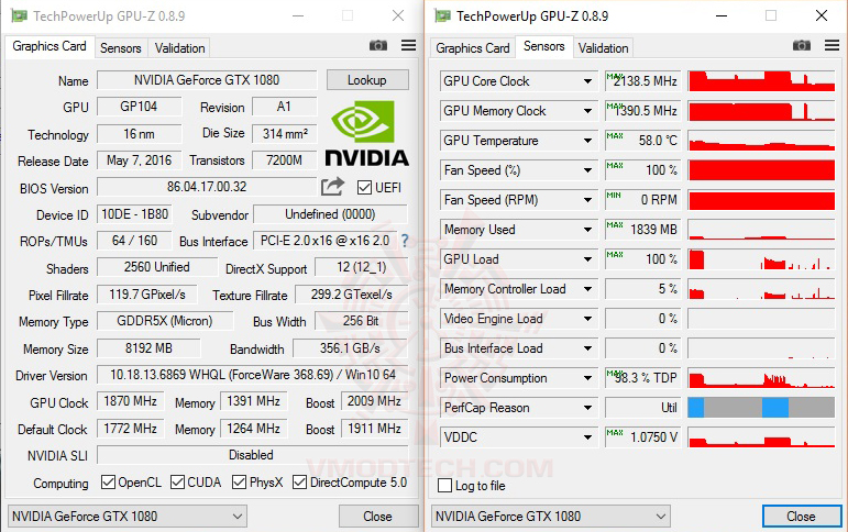 gpuz-maxx gpuz maxx MSI GeForce GTX 1080 GAMING Z 8G Review