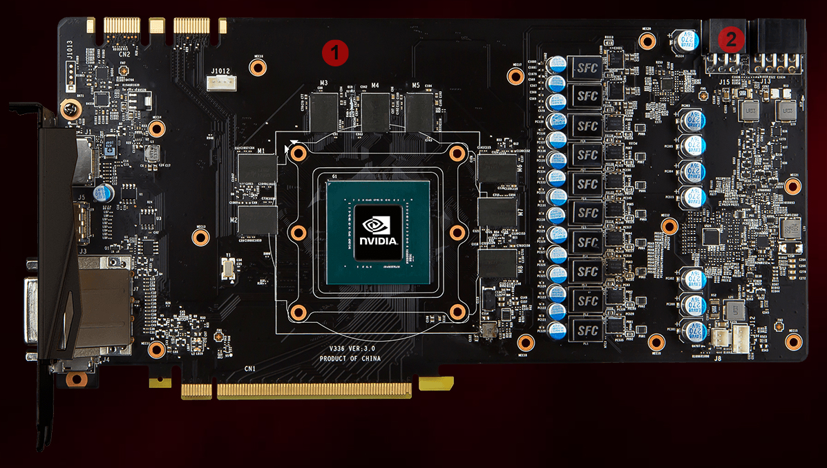 pcb MSI GeForce GTX 1080 GAMING Z 8G Review