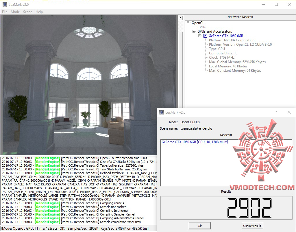 luxmark oc NVIDIA GeForce GTX 1060 Founder Edition On AMD FX 9590 Review 
